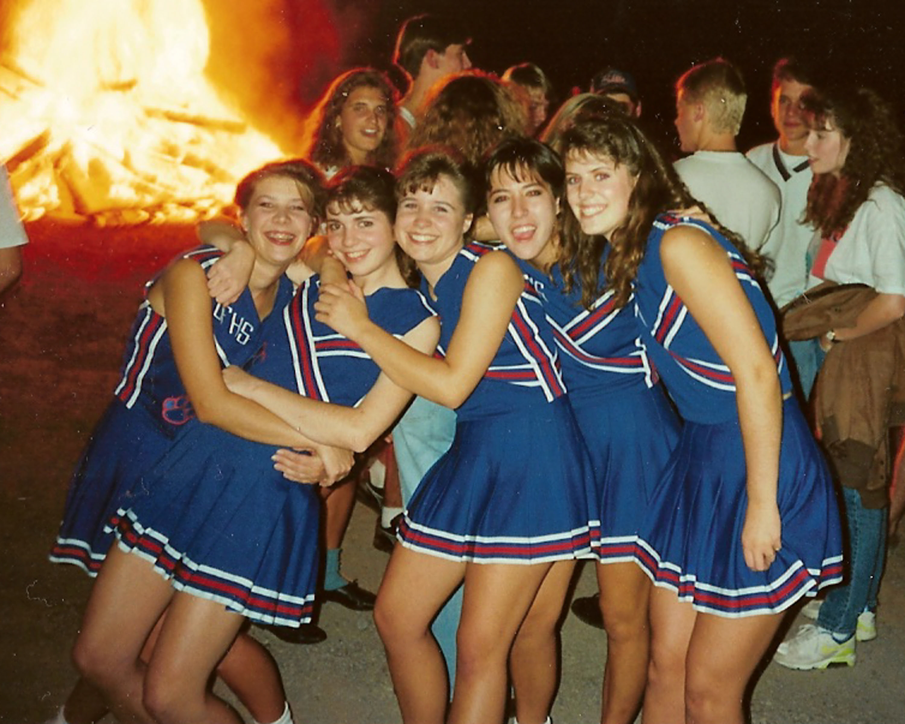 cheerleaders and friends