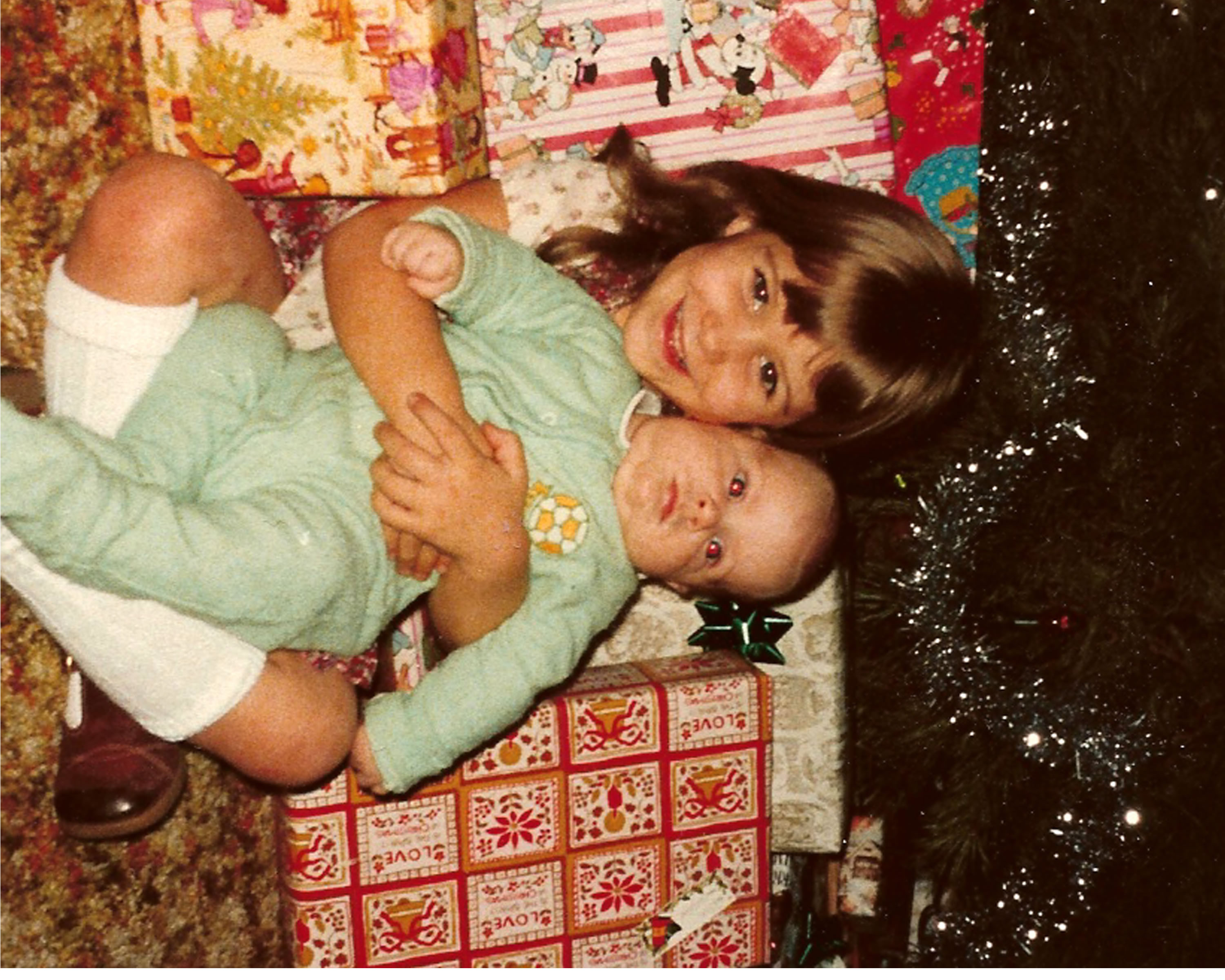 Xmas 1979 - Dustin 2 1-2 mos, Brook almost 5